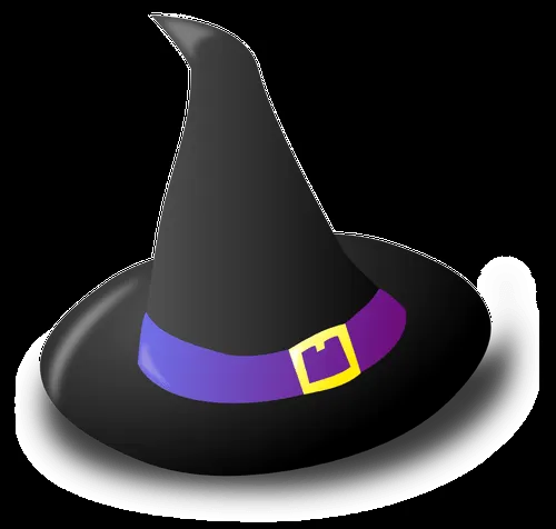 Gráficos del vector sombrero bruja negra | Vectores de dominio público