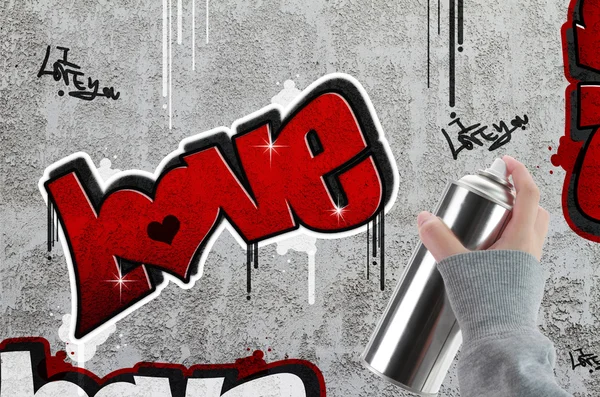 Grafiti de amor en muro de hormigón — Foto stock © viperagp #24070821