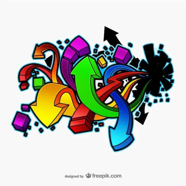 Flechas de graffiti vector | Descargar Vectores gratis