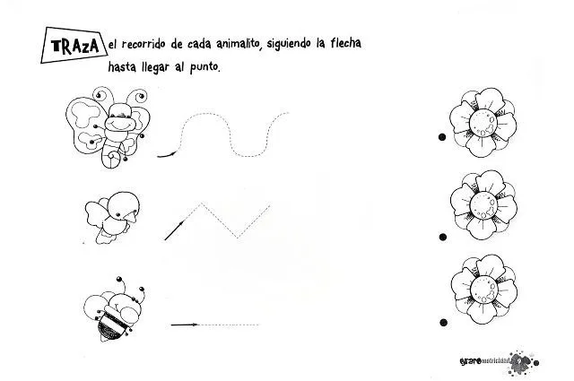 Grafomotricidad inicial trazos para infantil | Fichas de primaria