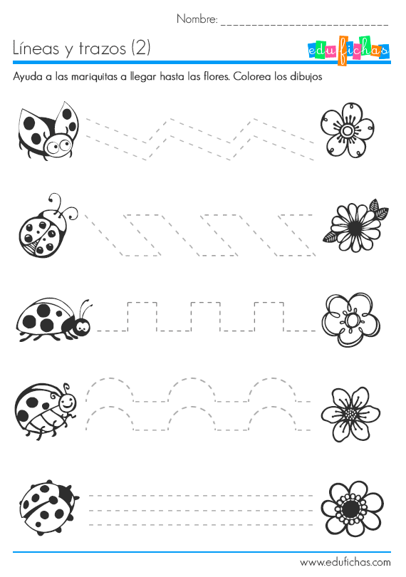 Grafomotricidad on Pinterest | Ejercicio, Ladybugs and Pencil