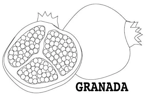 Granada para colorear - Imagui