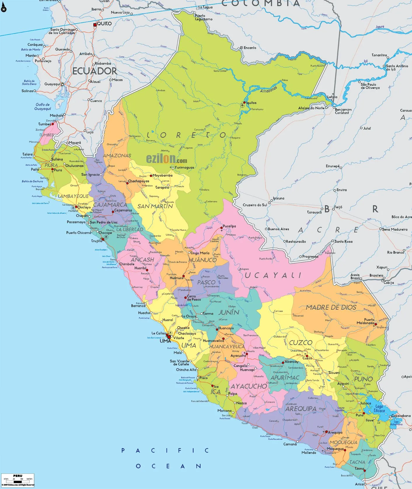 Grande mapa político y administrativo de Perú con carreteras, ciudades y aeropuertos | Perú | América del Sur | Mapas del Mundo Grande mapa político y administrativo de Perú con carreteras, ciudades y aeropuertos | Perú | América del Sur | Mapas del Mundo