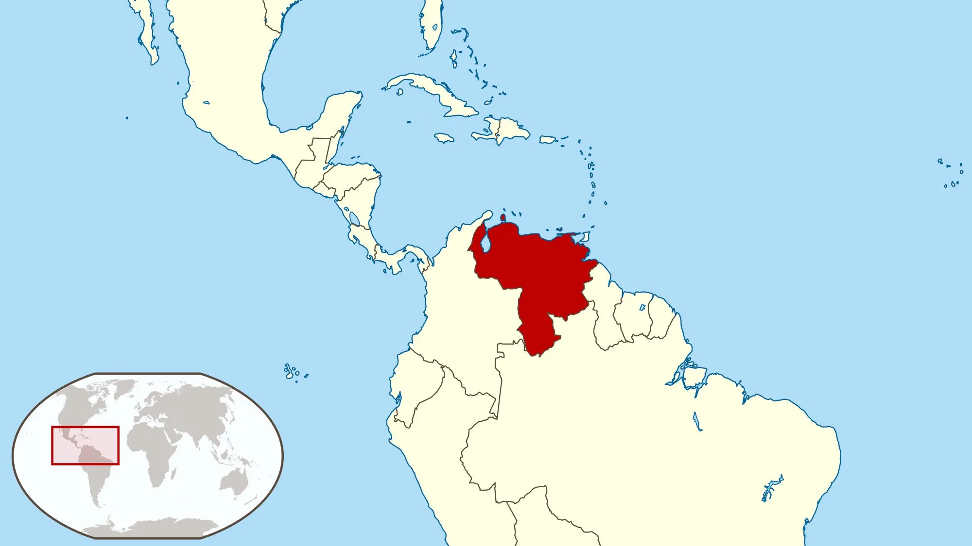 Grande mapa de ubicación de Venezuela en América del Sur | Venezuela | América del Sur | Mapas del Mundo Grande mapa de ubicación de Venezuela en América del Sur | Venezuela | América del Sur | Mapas del Mundo
