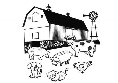 LAMINAS PARA COLOREAR - COLORING PAGES: Animales de Granja para ...