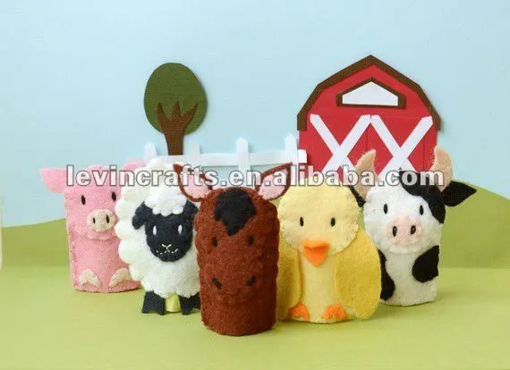 Granja de fieltro de marionetas del dedo, Niños juguete de la ...
