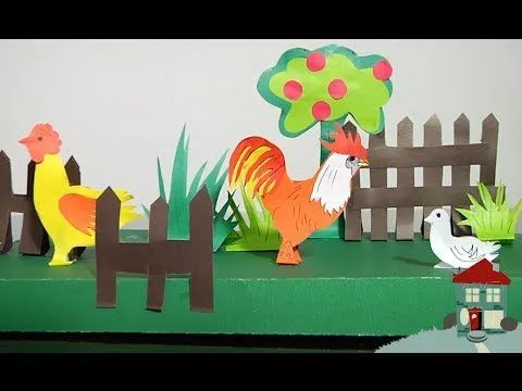 Granja de Papel / Manualidades Fáciles / Parte 2 - YouTube Granja de Papel / Manualidades Fáciles / Parte 2 - YouTube