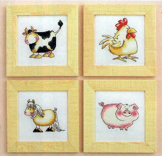 Animales bebés punto de cruz - Imagui