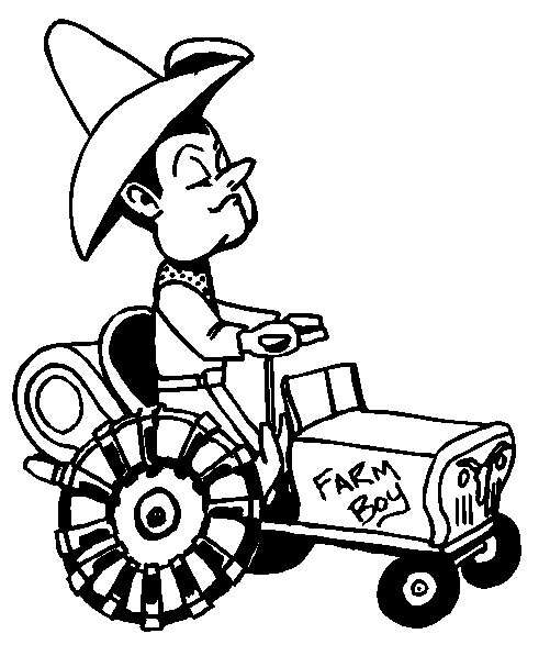 Granjero para colorear ~ Dibujos para Colorear Infantil