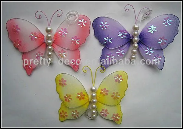 Del grano del organza de la tela de la mariposa decoración de la ... Del grano del organza de la tela de la mariposa decoración de la ...