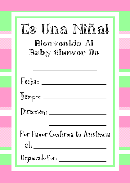 Gratis y Bonitas Invitaciones de Baby Shower