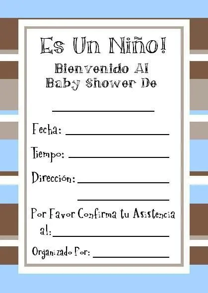 Tarjetas gratis Baby Shower para imprimir 6 | Imprimibles ...