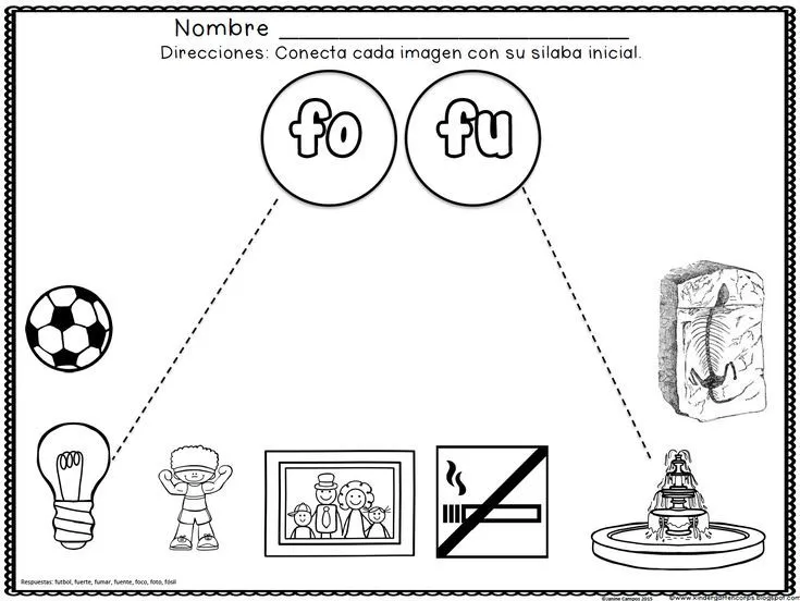 GRATIS - silabas iniciales - LETRA F, fa, fe, fi, fo, fu | Spanish ...