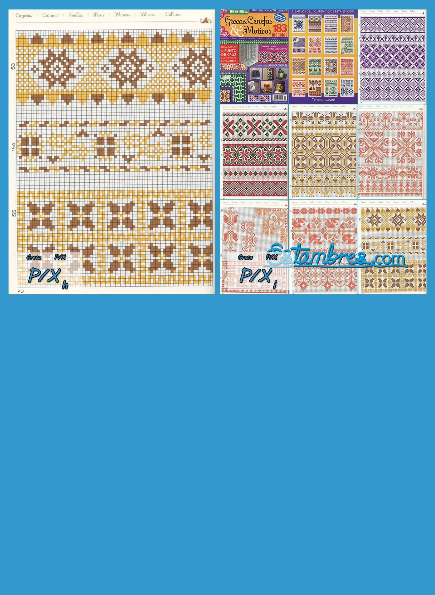 GRECAS Revista Punto de Cruz Esquemas para Bordar Grecas - Etsy México GRECAS Revista Punto de Cruz Esquemas para Bordar Grecas - Etsy México