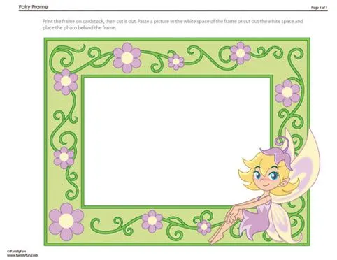 Green Crafts: Free Printable Photo Frame Craft Activities
