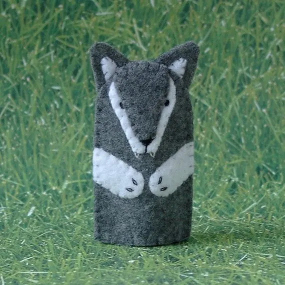 Gris lobo dedo Títeres marioneta lobo feroz por cherylasmith Gris lobo dedo Títeres marioneta lobo feroz por cherylasmith