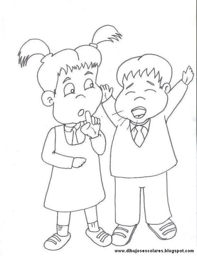 No gritar dibujo para colorear - Imagui