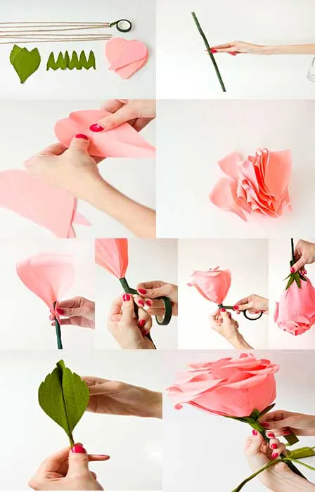 Group of: Como hacer rosas gigantes de papel crepe | We Heart It