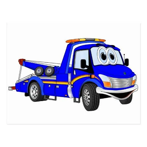 Grúa azul del dibujo animado postal | Zazzle Grúa azul del dibujo animado postal | Zazzle