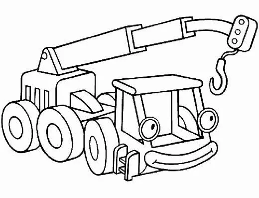 Grua para colorear