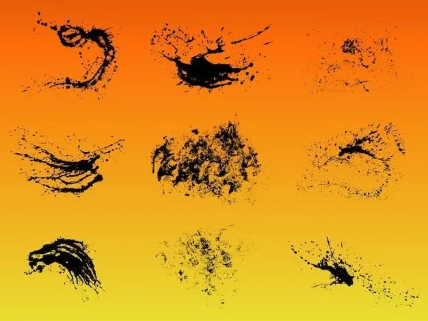 Grunge tintas negras efectos sucios | Descargar Vectores gratis