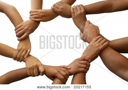 Grupo de manos enlazadas Fotos stock e Imágenes stock | Bigstock