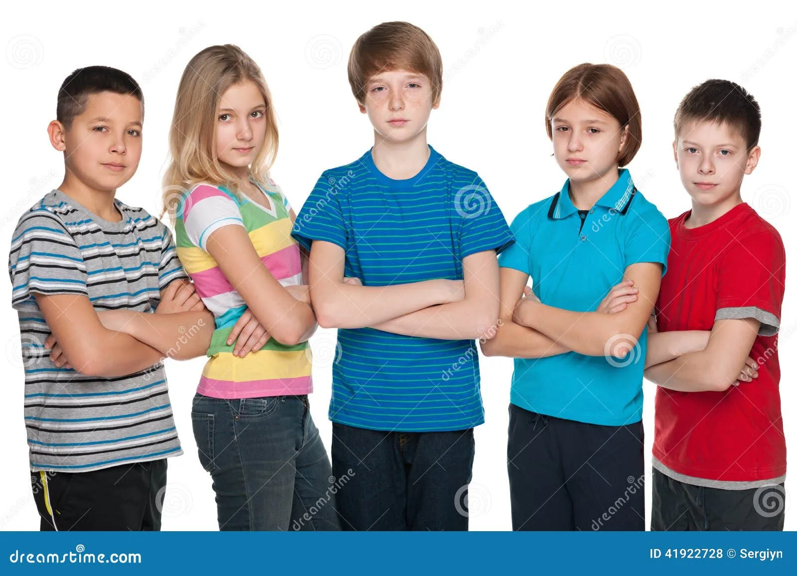 Grupo De Niños Pensativos Foto de archivo - Imagen: 41922728