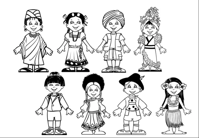 Grupos etnicos para colorear - Imagui