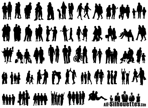Gruppo di persone Silhouette vettoriali gratis, file vettoriali ... Gruppo di persone Silhouette vettoriali gratis, file vettoriali ...