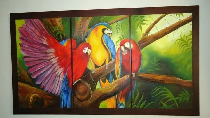 Guacamayas pintadas en oleo. | MI TRABAJO | Pinterest Guacamayas pintadas en oleo. | MI TRABAJO | Pinterest