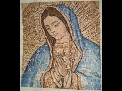 LA GUADALUPANA COLOR POR COLOR EN PUNTO DE CRUZ - YouTube LA GUADALUPANA COLOR POR COLOR EN PUNTO DE CRUZ - YouTube