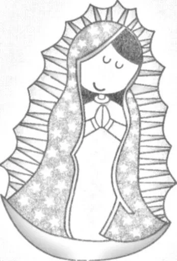 Pinto Dibujos: Virgencita de Guadalupe para colorear Pinto Dibujos: Virgencita de Guadalupe para colorear
