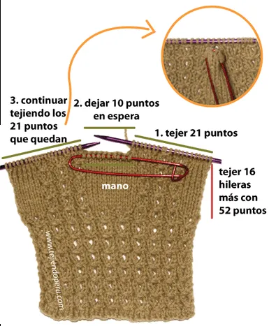 Guantes en dos agujas - Tejiendo Perú...