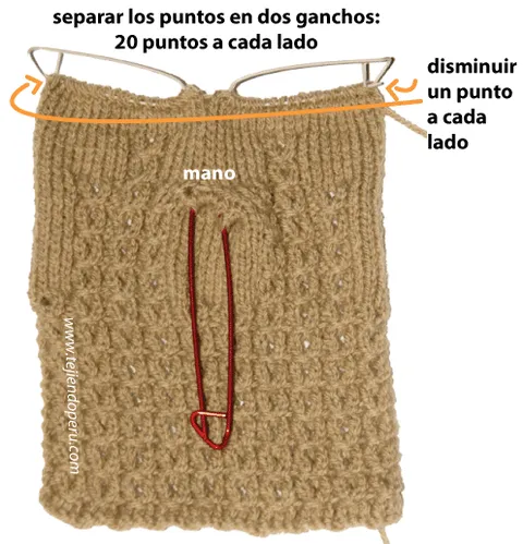 Guantes en dos agujas - Tejiendo Perú