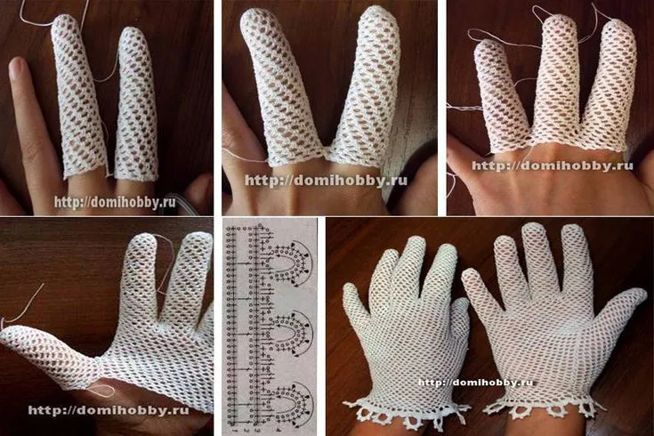 como hacer guantes en punto calado o red...en pocos pasos...de la ...