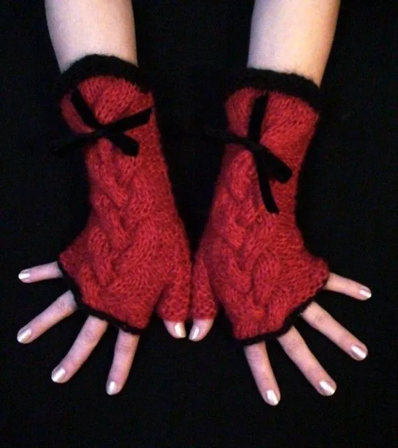 Guantes tejidos sin dedos - Dos agujas - Tejidos de Punto - 1 ... Guantes tejidos sin dedos - Dos agujas - Tejidos de Punto - 1 ...
