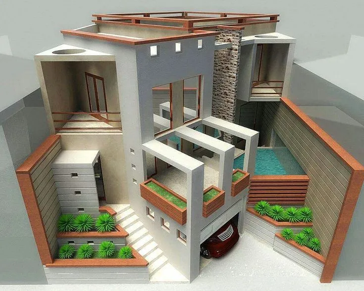 Maqueta casa | MAQUETAS Y MODELOS | Pinterest