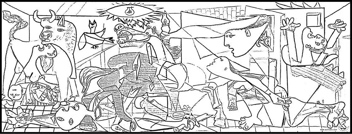 Cuadros para colorear de Picasso — Cuadros para Colorear Cuadros para colorear de Picasso — Cuadros para Colorear