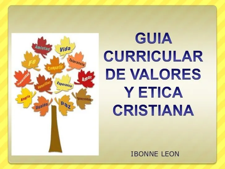 Guia curricular de valores y etica cristiana Guia curricular de valores y etica cristiana