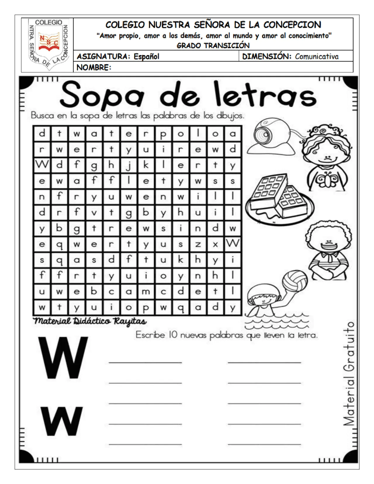 Guia de trabajo letra w para niños | Guías, Proyectos, Investigaciones de Literatura Universal | Docsity Guia de trabajo letra w para niños | Guías, Proyectos, Investigaciones de Literatura Universal | Docsity