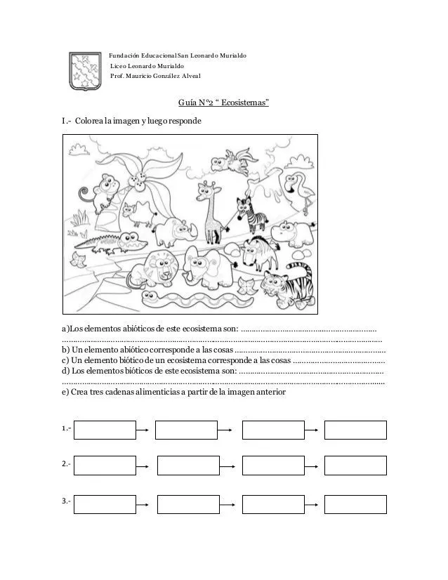 Guia n°2 ecosistemas | Actividades de los ecosistemas, Factores bioticos y abioticos, Actividades de letras Guia n°2 ecosistemas | Actividades de los ecosistemas, Factores bioticos y abioticos, Actividades de letras