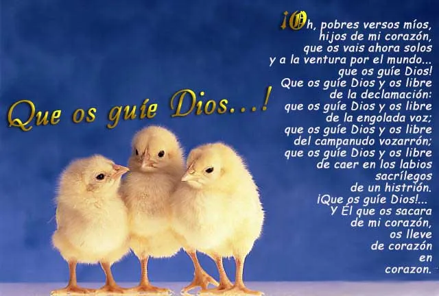Que os guíe Dios...!, poema de León Felipe amorosamente ilustrado Que os guíe Dios...!, poema de León Felipe amorosamente ilustrado