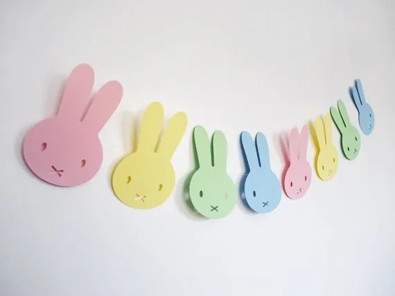 Guirnalda de Conejitos para Pascua de Resurrección | Mundo ... Guirnalda de Conejitos para Pascua de Resurrección | Mundo ...