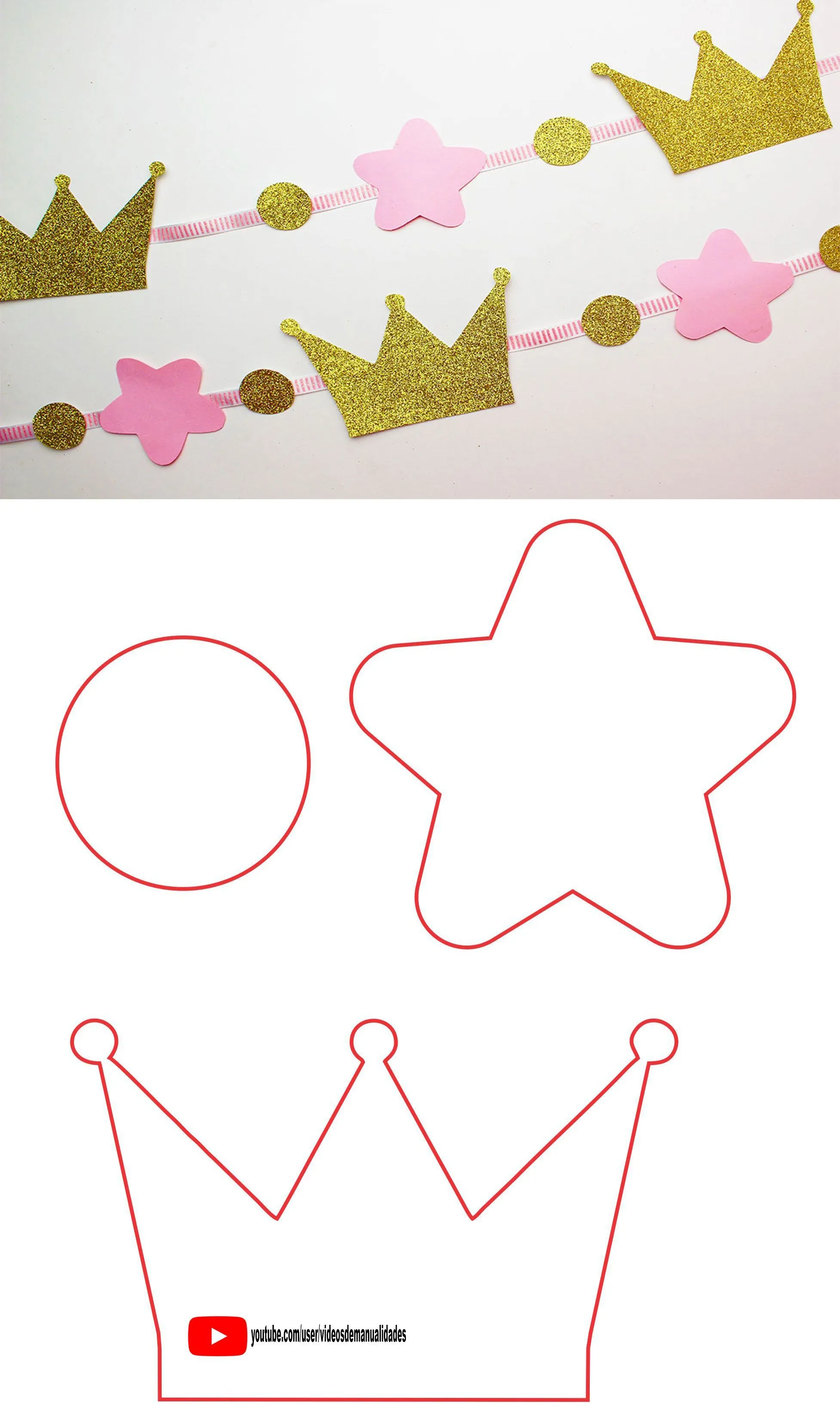 guirnalda de coronas para fiesta temática princesas con moldes | Guirnalda de fiesta, Decoracion cumpleaños de princesas, Decoracion de fiesta princesa guirnalda de coronas para fiesta temática princesas con moldes | Guirnalda de fiesta, Decoracion cumpleaños de princesas, Decoracion de fiesta princesa