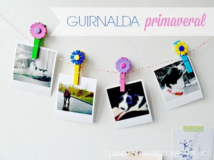 Guirnalda de fotos primaveral - El rincón de las cosas bonitas Guirnalda de fotos primaveral - El rincón de las cosas bonitas