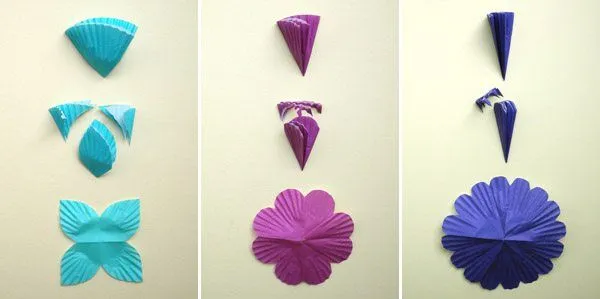 Moldes de flores de papel de cuatro petalos - Imagui