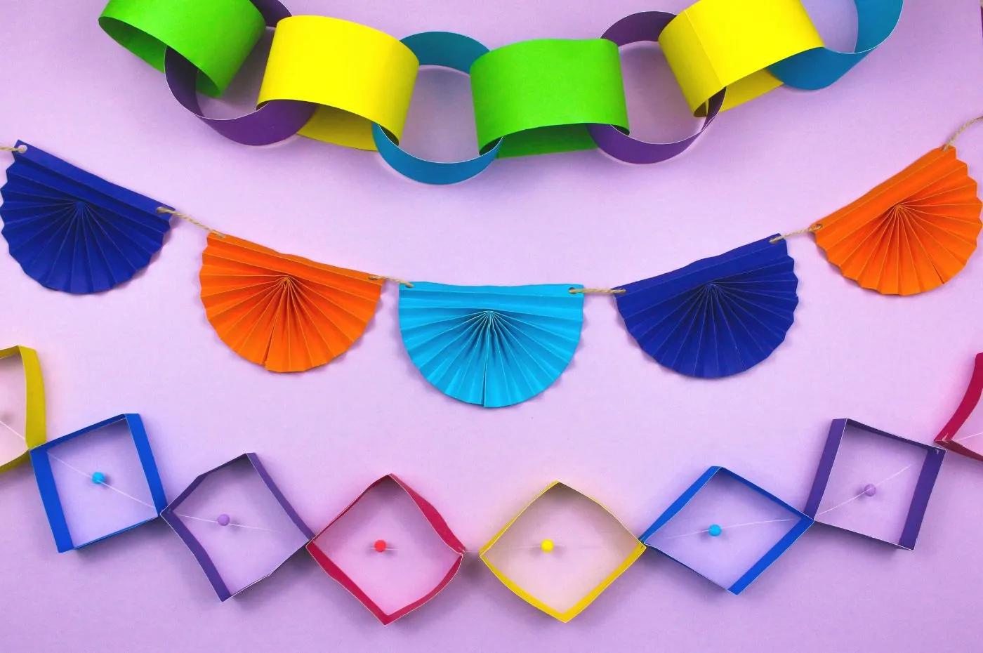 Guirnaldas de papel - 3 ideas | PartyPop DIY