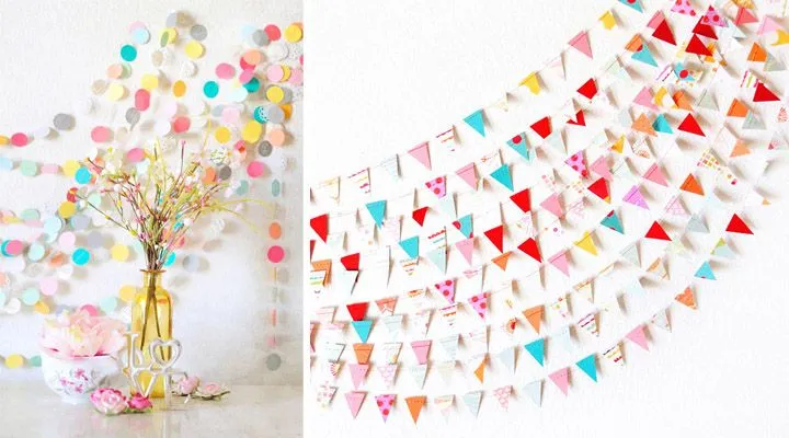 Cómo hacer guirnaldas y pompones de papel para una fiesta Cómo hacer guirnaldas y pompones de papel para una fiesta