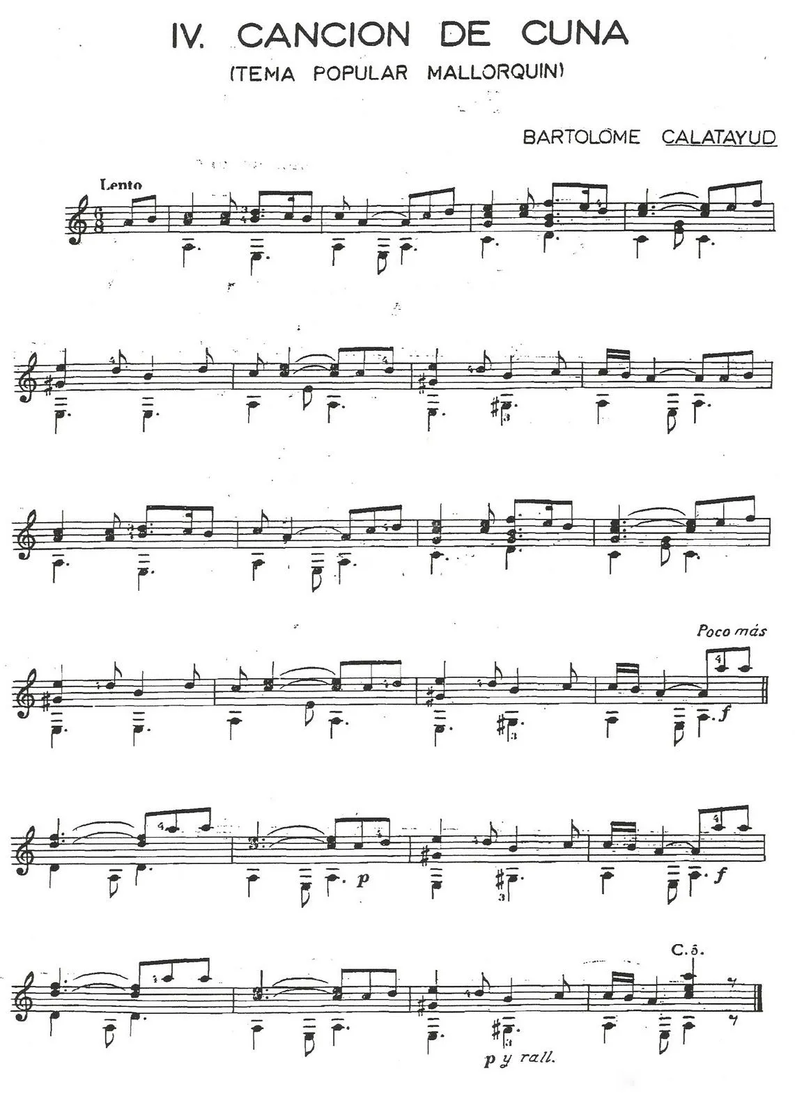 GUITARRA: Canción de cuna