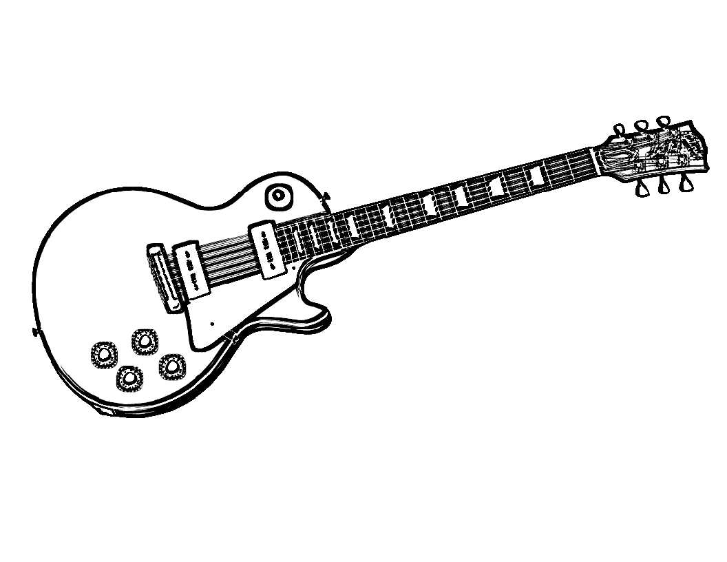 Una guitarra para dibujar - Imagui